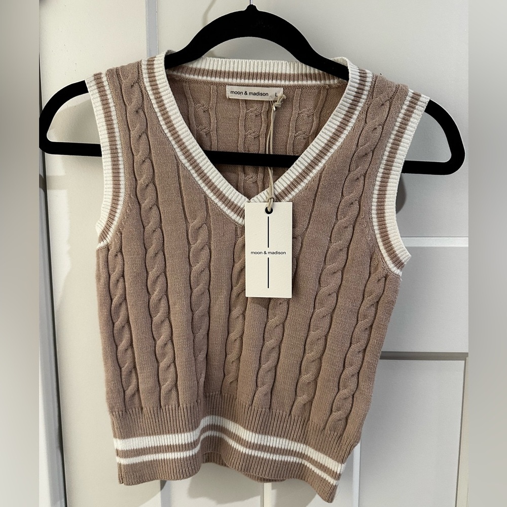 NWT Tan Sweater Vest